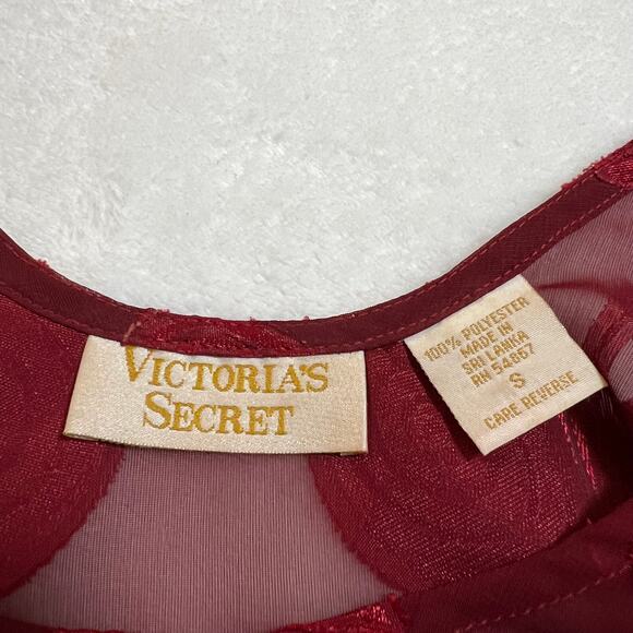 VTG Victoria's Secret Gold Label Sheer Pajamas Size Small Lounge Set Geometric - Picture 5 of 10